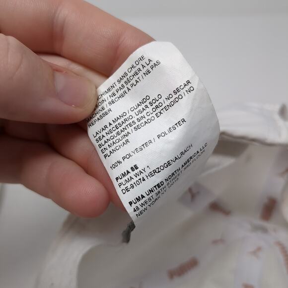 PUMA Slideback Baseball Cap White One Size Adjustable 6 Panel Polyester - Picture 10 of 10